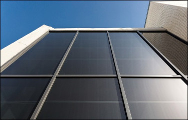 Curtain wall de vidro fotovoltaico a-Si